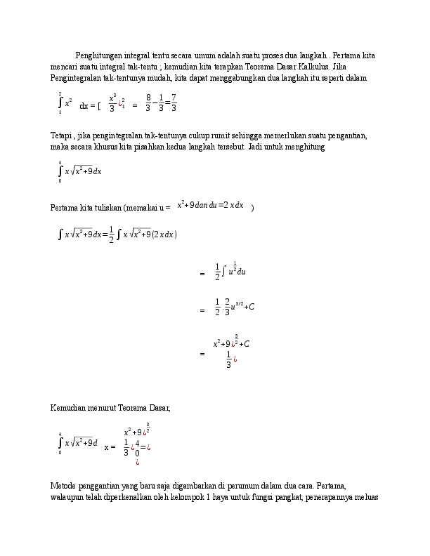 Doc Matematika Integral Reza Hermawan Academia Edu