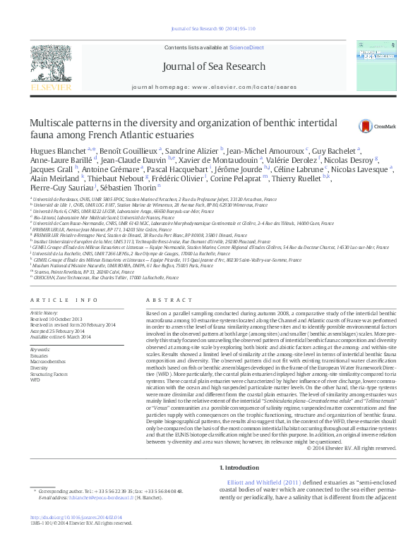 (PDF) Multiscale patterns in the diversity and organization of benthic ...