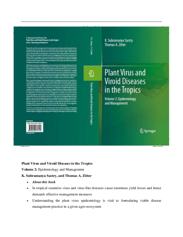 (PDF) Volume II: Plant Virus and Viroid Diseases in the Tropics
