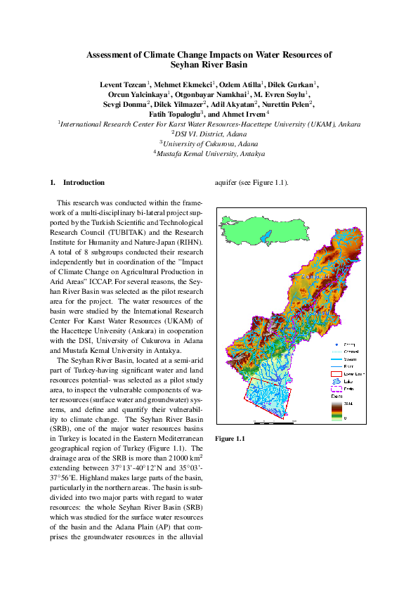 (PDF) Assessment of climate change impacts on water resources