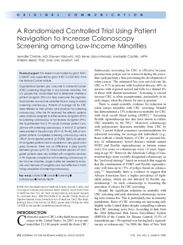 (PDF) A randomized controlled trial using patient navigation to ...