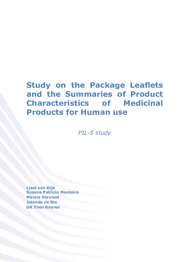(PDF) Study on the package leaflets and the SmPCs of medicinal products