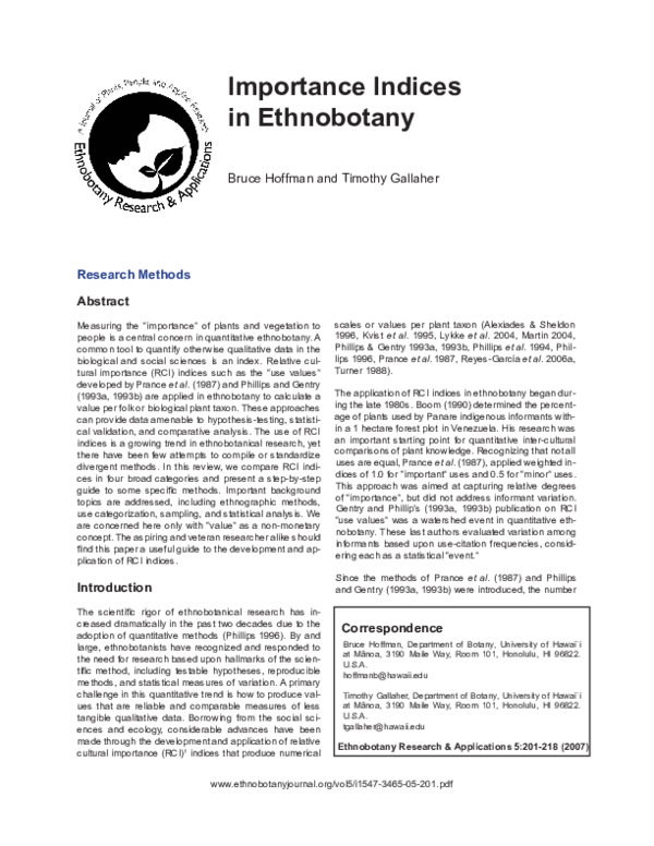 Objectives of ethnobotany picture