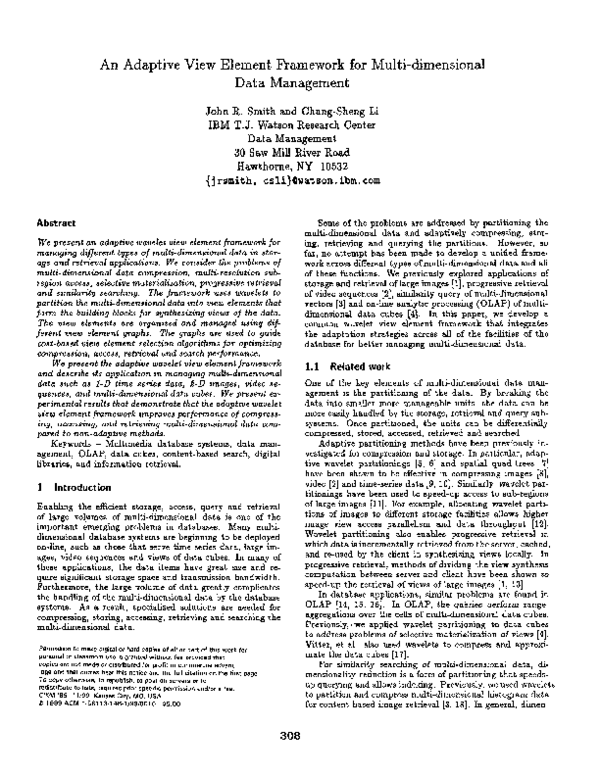 (PDF) An adaptive view element framework for multi-dimensional data ...