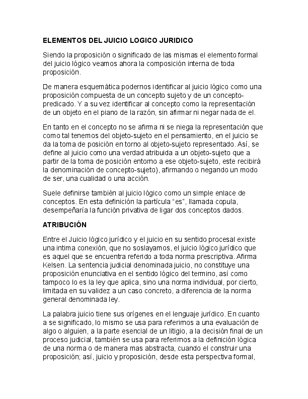 (DOC) ELEMENTOS DEL JUICIO LOGICO JURIDICO Jose Calvo Matus Pepe Academia.edu (DOC) ELEMENTOS DEL JUICIO LOGICO JURIDICO Jose Calvo Matus Pepe Academia.edu