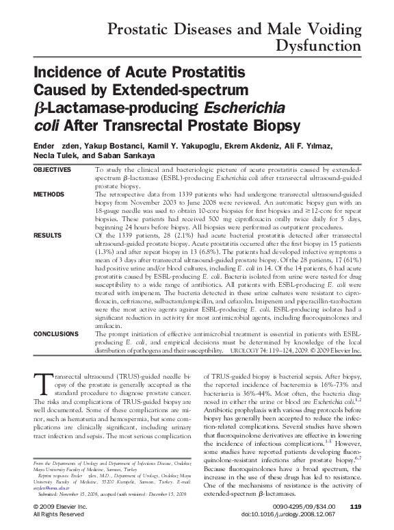 prostatitis esbl y coli prostatitis esbl y coli
