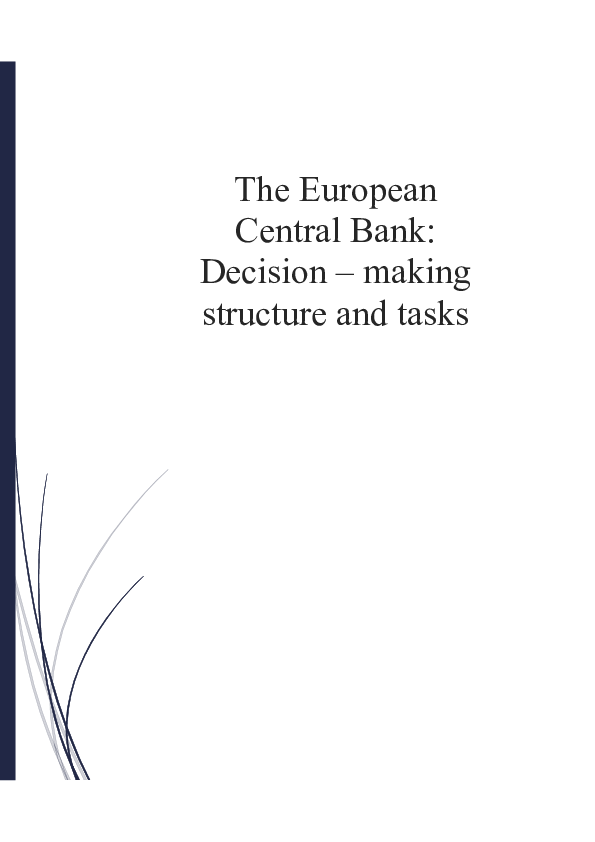 (DOC) ECB: decision - making organization and tasks
