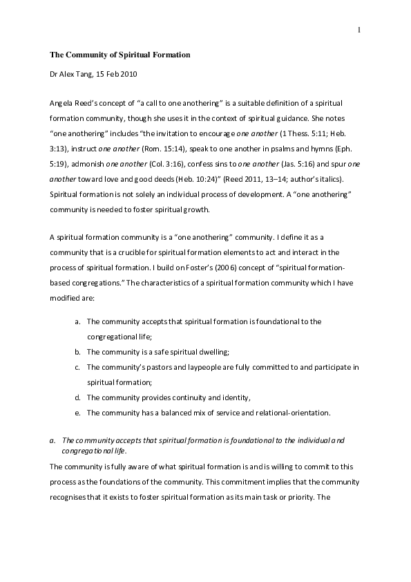 Spiritual formation essay 07 picture