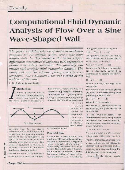 (PDF) Computational fluid dynamics analysis of flow over a sine wave ...