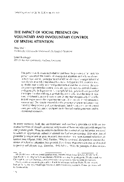(PDF) The Impact of Social Presence on Voluntary and Involuntary ...