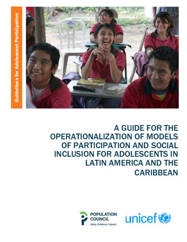 (PDF) UNICEF LACRO Regional Guidance Participation and social inclusion ...