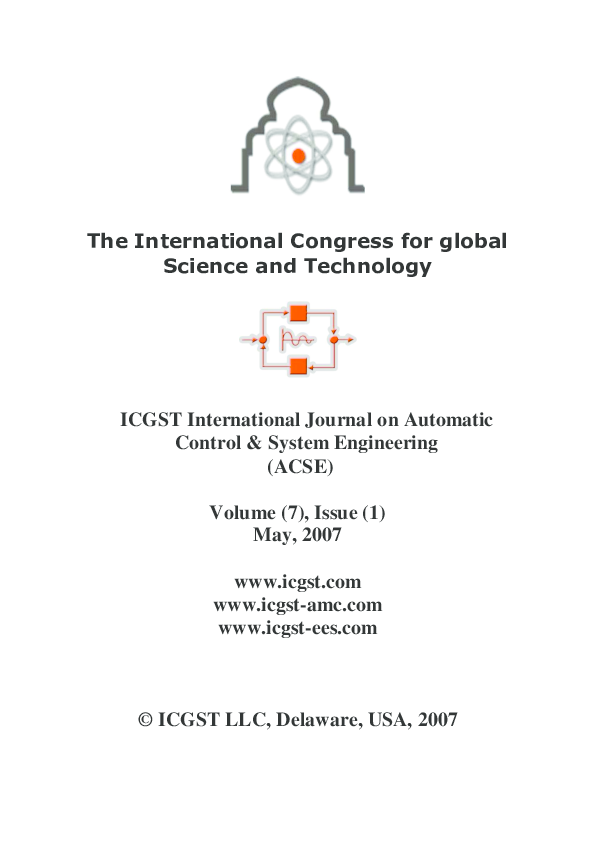 (PDF) Automatic Control and System Engineering journal, ISSN: 1687-4811 ...