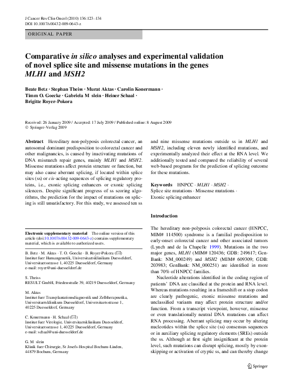 (PDF) Comparative in silico analyses and experimental validation of ...