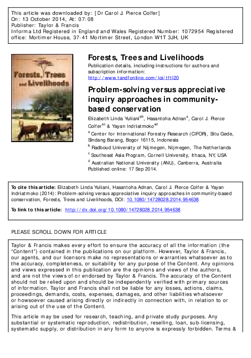 (PDF) Problem-solving versus appreciative inquiry approaches in ...