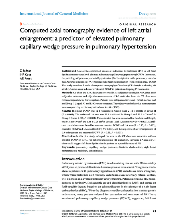 (PDF) Computed axial tomography evidence of left atrial enlargement: a ...
