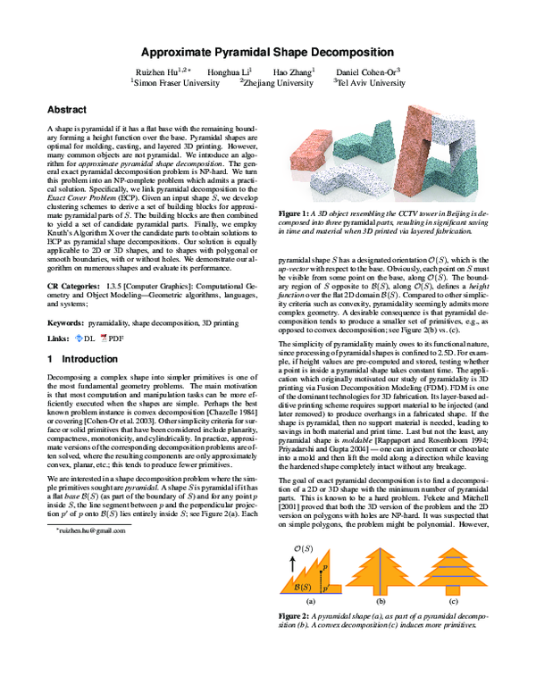 (PDF) Approximate Pyramidal Shape Decomposition