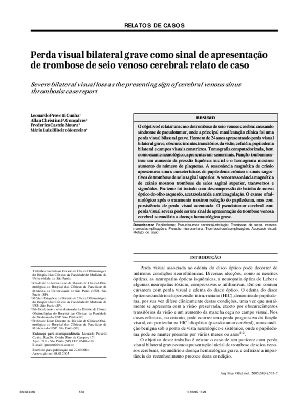 Acetazolamida para seudotumor cerebral