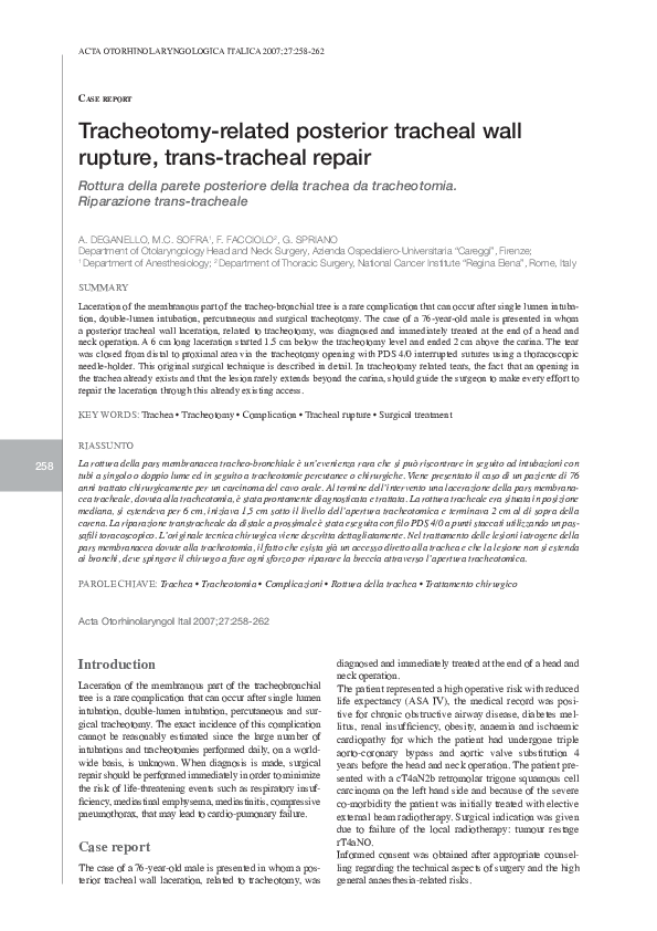 Tracheostomy complications image