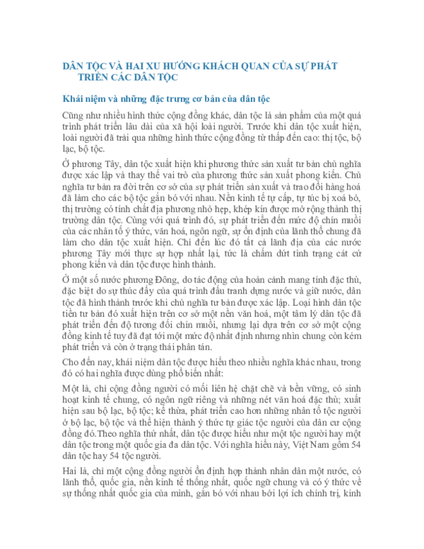 First page of “Dan toc”