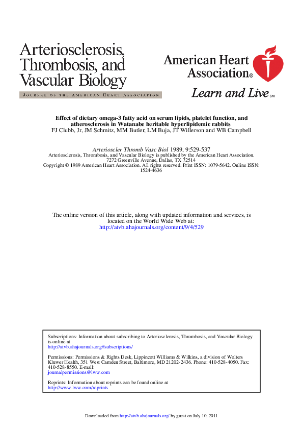 pdf effect of dietary omega 3 fatty acid on serum lipids fatty acid function