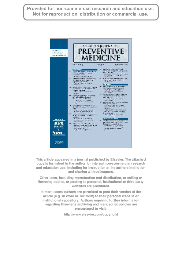 (PDF) The Effectiveness of Interventions for Preventing Injuries in the ...
