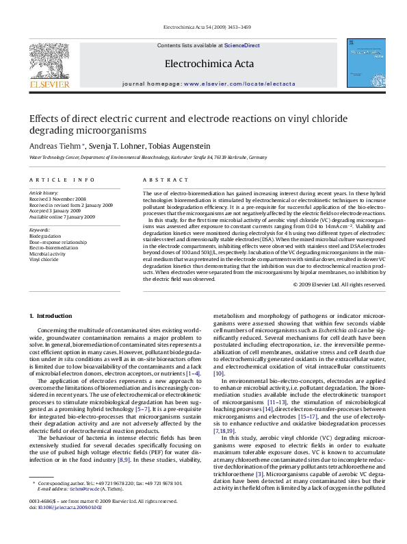 (PDF) Effects of direct electric current and electrode reactions on ...