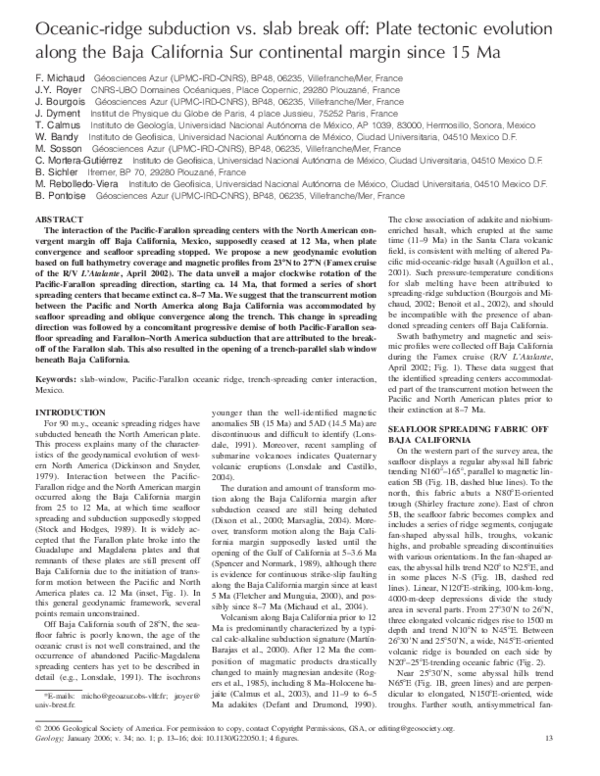 (PDF) Oceanic-ridge subduction vs. slab break off: Plate tectonic ...