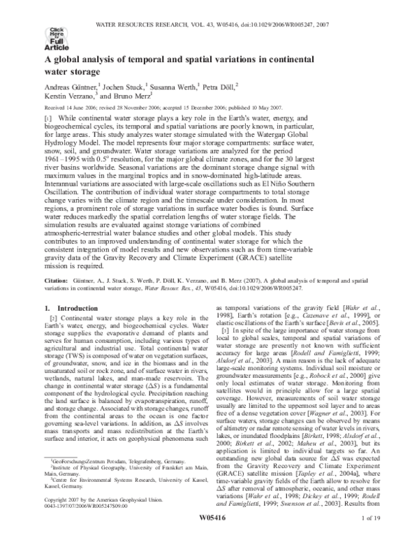 (PDF) A global analysis of temporal and spatial variations in ...