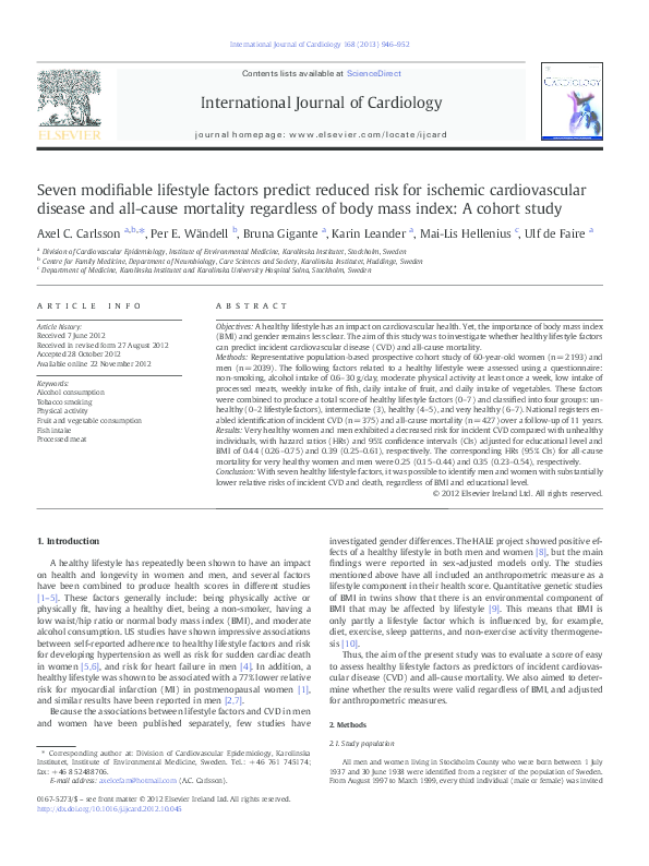 (PDF) Seven modifiable lifestyle factors predict reduced risk for ...