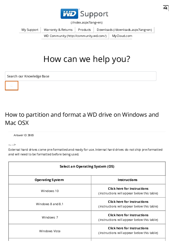 will my mac reformat a wd external drive that is formatted for windows