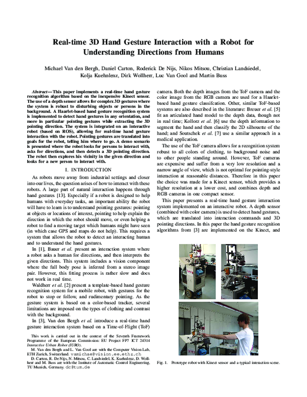 (PDF) Real-time 3D hand gesture interaction with a robot for ...
