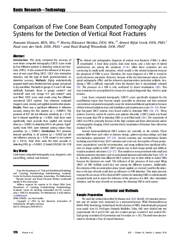 (PDF) Comparison of Five Cone Beam Computed Tomography Systems for the ...
