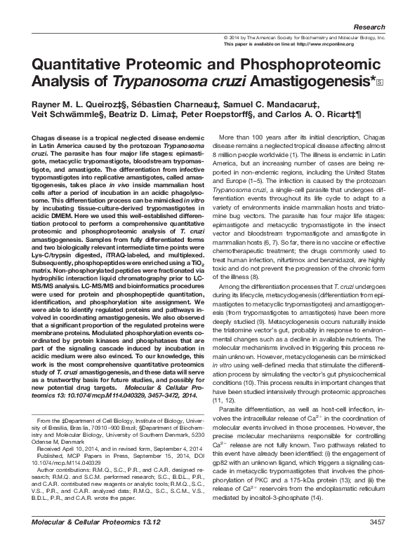 (PDF) Quantitative Proteomic and Phosphoproteomic Analysis of ...