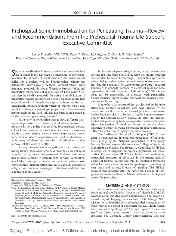 C spine immobilization picture