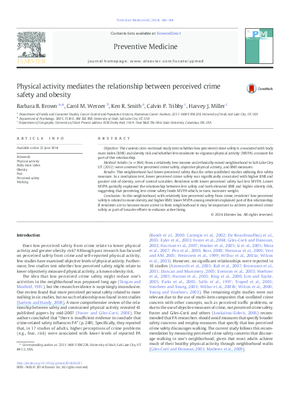 (PDF) Physical activity mediates the relationship between perceived ...