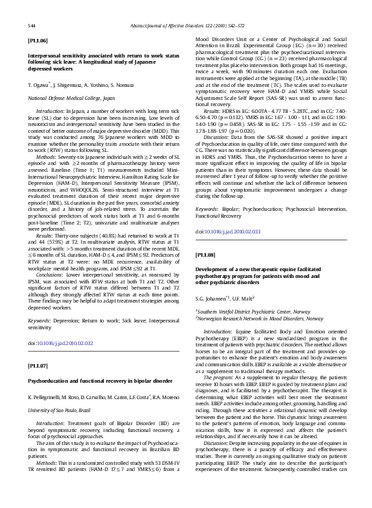 (PDF) Psychoeducation and functional recovery in bipolar disorder