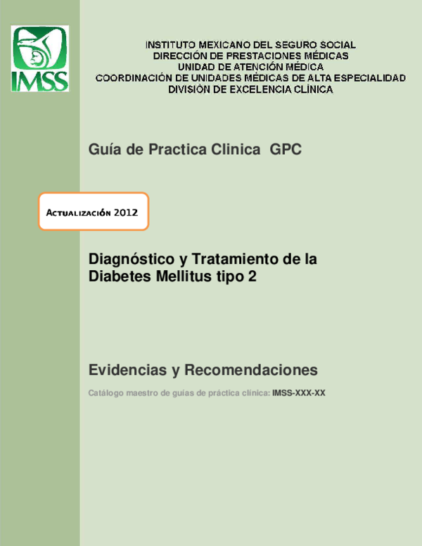 guía práctica clínica diabetes mellitus tipo 2 guía práctica clínica diabetes mellitus tipo 2