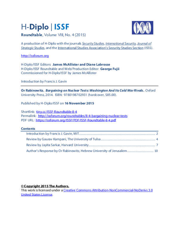 (PDF) ISSF Round Table review