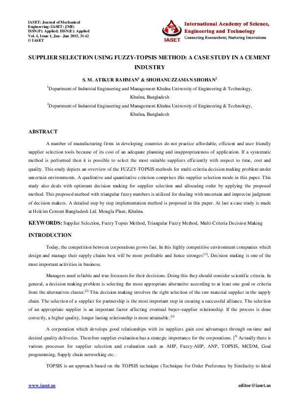 Topsis case study 03 picture