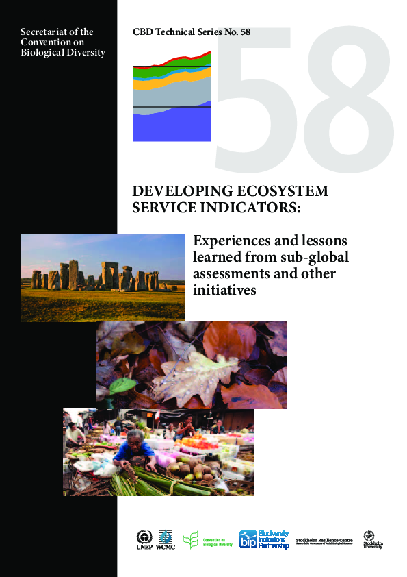 Developing ecosystem service indicators: experiences and lessons learned from sub-global assessments and other initiatives