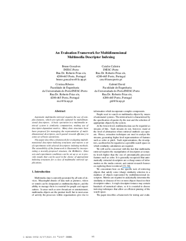 (PDF) An Evaluation Framework for Multidimensional Multimedia ...