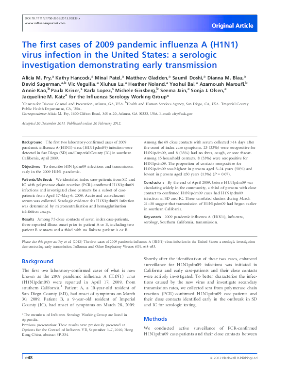 H1n1 virus origin image