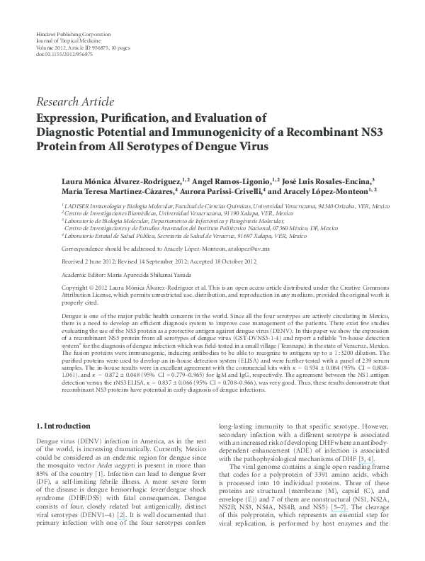 (PDF) Expression, Purification, and Evaluation of Diagnostic Potential ...