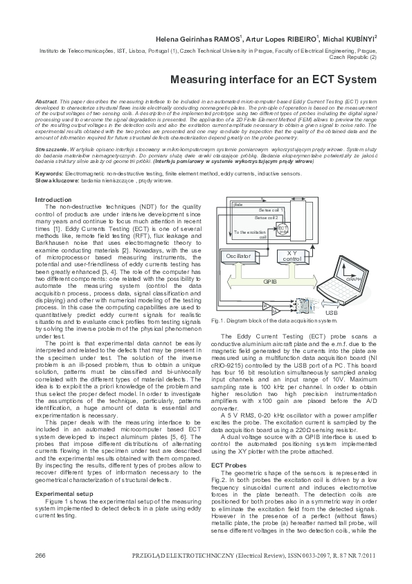 (PDF) Measuring interface for an ECT System