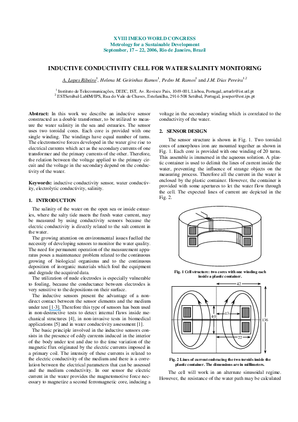 (PDF) INDUCTIVE CONDUCTIVITY CELL FOR WATER SALINITY MONITORING Artur