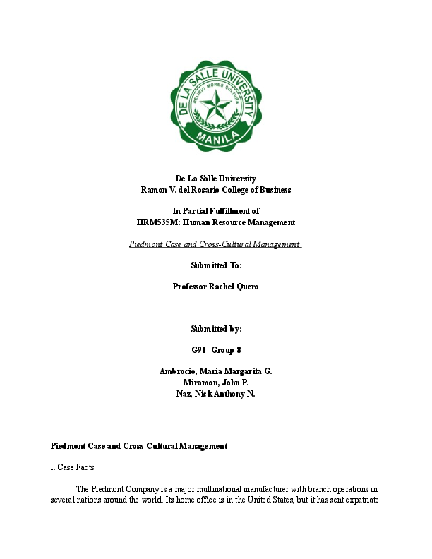 Piedmont case essay 02 image