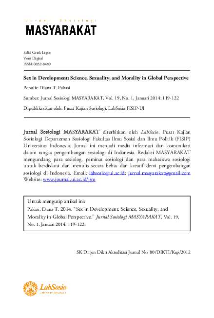 Sex in Development: Science, Sexuality, and Morality in Global Perspective