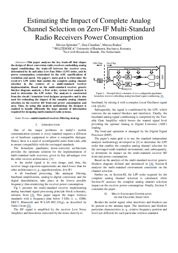 (PDF) Estimating the Impact of Complete Analog Channel Selection on