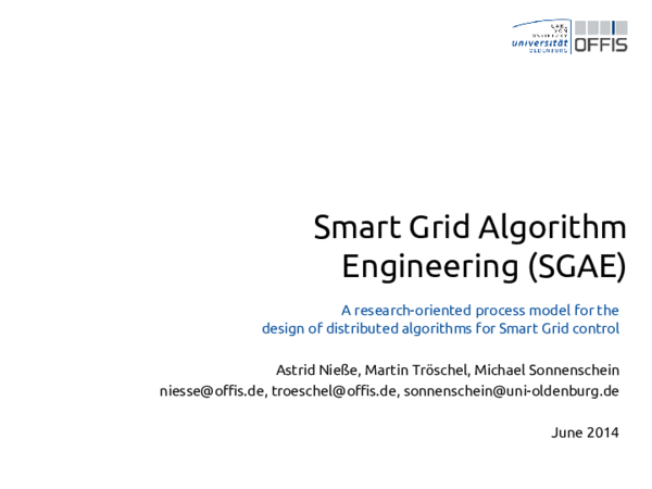 (PDF) SGAE - Smart Grid Algorithm Engineering