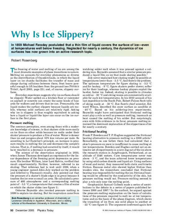 Why Is Ice Slippery 某 徐 Academia.edu
